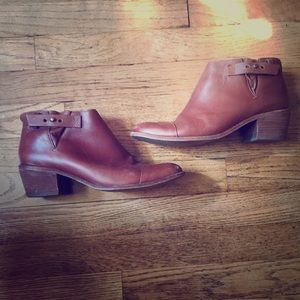 Madewell Dakota Cutoff brown leather boots 8.5 EUC